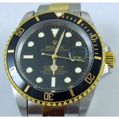 SUBMARINER BLACK DIAL STEEL-GOLD