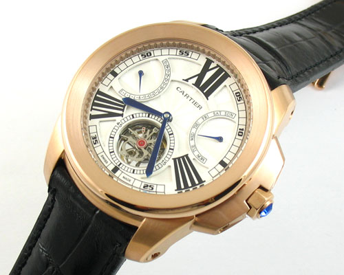 Replica Cartier Calibre Oro con Toubillon.