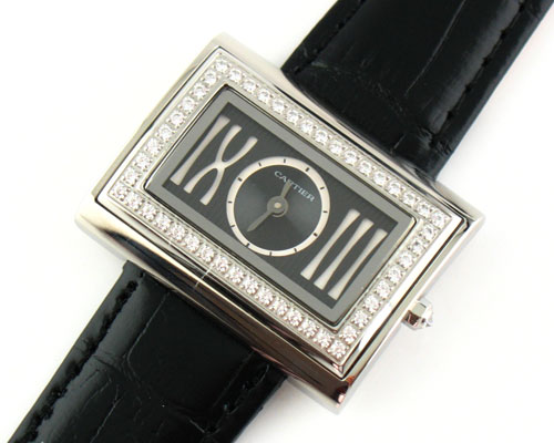 CARTIER LADY BLACK QUARTZ -