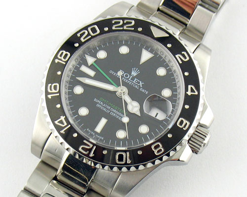 REPLICA ROLEX GMT MASTER II NEGRO Y AGUJA GMT VERDE