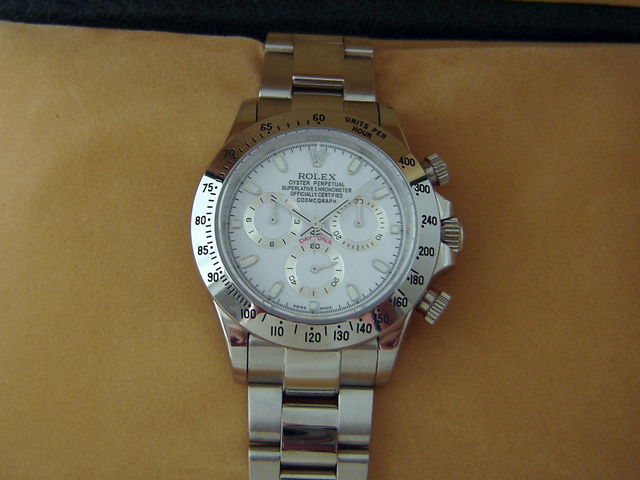Replica Rolex DAYTONA STEEL-STELL WHITE DIAL